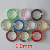 مشمع الحبل النايلون حبل, مع بكرة بلاستيكية, المزيد من الألوان للاختيار, 1mm, 15م/بكرة, تباع بواسطة بكرة
