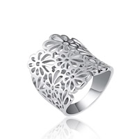 Tibetan Style Finger Ring, platinum color plated, different inner diameter for choice & for woman, lead & cadmium free, 19x29mm, Sold By PC