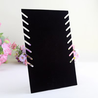 Velvet Necklace Display Cardboard with Velveteen Rectangle black Sold By Lot