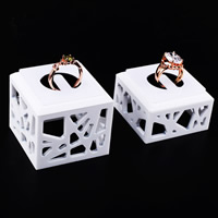 Acrylic Ring Display Rectangle & hollow white Sold By Lot