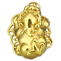 Ciondoli gioielli in acciaio inox, placcato color oro, 21x28x12.50mm, Foro:Appross. 3.5x4.5mm, Venduto da PC