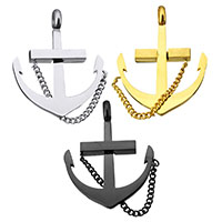 Stainless Steel Pendants Anchor plated nautical pattern Approx 5.5mm Sold By PC
