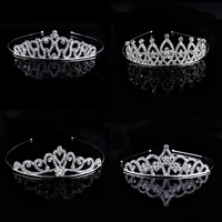Bridal Tiaras, Tibetan Style, silver color plated, for bridal & different styles for choice & with rhinestone, lead & cadmium free, 32x120mm, Sold By PC