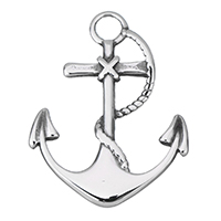 Stainless Steel Pendants, Anchor, nautical pattern & blacken, 30x40x2mm, Hole:Approx 5mm, 10PCs/Lot, Sold By Lot