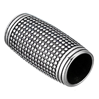 Stainless Steel Large Hole Beads, Column, different packing style for choice & blacken, 23x12x12mm, Hole:Approx 8.5mm, Sold By Lot