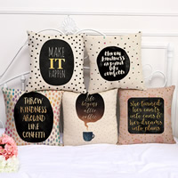 Cushion Cover, Cotton Fabric, different designs for choice & with letter pattern, 45x45cm, Sold By PC