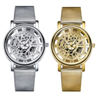 Unisexe Armbanduhr, Edelstahl, mit Glas, plattiert, stem-Winder & hohl, keine, 40mm, Länge:ca. 9.4 ZollInch, verkauft von PC