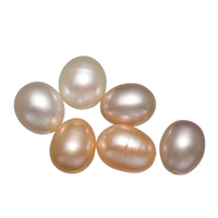 Cultured Half Drilled Freshwater Pearl Beads natural half-drilled nickel lead & cadmium free 9-9.5mm Approx 0.8mm Sold By Pair