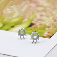 Brass Stud Earring real silver plated nickel lead & cadmium free Sold By Pair