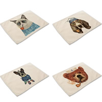 Place Mats Cotton Fabric Rectangle applicable to western & with letter pattern Sold By PC