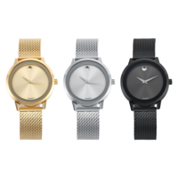 BELBI® Kvinder Smykker Watch, Stainless Steel, med zink legering dial & Glas, forgyldt, justerbar & for kvinde & vandtæt, flere farver til valg, 34mm, Længde Ca. 8.6 inch, Solgt af PC
