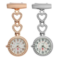 Nurse Watch Zinc Alloy with Glass plated & with rhinestone nickel lead & cadmium free Sold By PC