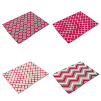 Place Mats Cotton Fabric Rectangle applicable to western Sold By PC
