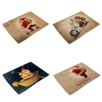Bomullstyg Bordstablett, Rektangel, tillämpliga på västra & Julen smycken & olika mönster för val, 42x32cm, Säljs av PC