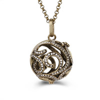 Pregnant Ball Locket Pendant Brass Round plated with rhinestone & hollow lead & cadmium free 20mm-30mm Approx 2-4mm Sold By PC