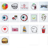 Acrylic Brooch, Cartoon, Unisex & different styles for choice, 30-65mm, Sold By PC