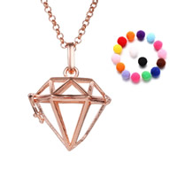 Pregnant Ball Locket Pendant Brass with Sponge Diamond Shape plated Essential oil diffusion & hollow lead & cadmium free 20mm-30mm Approx 2-4mm Sold By PC