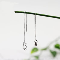 Asymmetric Earrings Brass real silver plated nickel lead & cadmium free Sold By Pair
