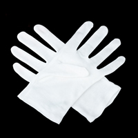 Cotton, Hand, white, 90x220mm, 10Pairs/Lot, Sold By Lot