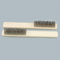 Wood Wire Brush, with Stainless Steel, original color, 200mm, 10PCs/Lot, Sold By Lot
