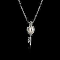 Zinc Alloy Necklace with iron chain & pearl with 5cm extender chain platinum color plated oval chain & for woman lead & cadmium free  Length Approx 16.5 Inch Sold By Bag
