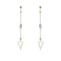 Crystal Earrings, Brass, with Crystal, real gold plated, faceted, nickel, lead & cadmium free, 94x13mm, Sold By Pair
