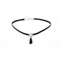 Zinc Alloy Jewelry Necklace Waxed Linen Cord with Resin with rhinestone Sold Per Approx 15 Inch Strand