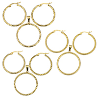 Stainless Steel smycken Ställer, hänge & örhänge, ROSTFRITT STÅL, guldfärg pläterade, olika stilar för val, 30x33mm, 30x34mm, Hål:Ca 3x6mm, Säljs av Ställ