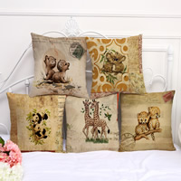 Cushion Cover Cotton Fabric Square & with letter pattern Sold By PC