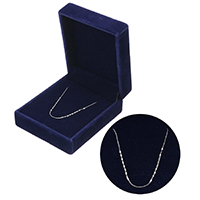 925 Sterling Silver Necklace Chain, with packing box & different length for choice, 1mm, Sold By Strand