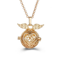 Pregnant Ball Locket Pendant, Brass, Wing Shape, plated, hollow, more colors for choice, lead & cadmium free, 20mm-30mm, Hole:Approx 2-4mm, Sold By PC