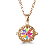 Pregnant Ball Locket Pendant, Brass, Round, plated, enamel & with rhinestone & hollow, more colors for choice, lead & cadmium free, 20mm-30mm, Hole:Approx 2-4mm, Sold By PC
