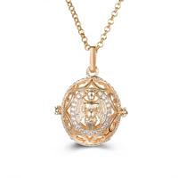 Pregnant Ball Locket Pendant Brass Angel plated hollow lead & cadmium free 20mm-30mm Approx 2-4mm Sold By PC