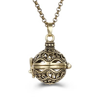 Pregnant Ball Locket Pendant, Brass, Round, plated, hollow, more colors for choice, lead & cadmium free, 20mm-30mm, Hole:Approx 2-4mm, Sold By PC