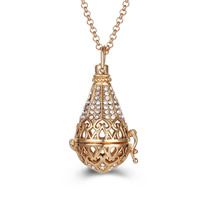 Pregnant Ball Locket Pendant Brass plated with rhinestone & hollow lead & cadmium free 20mm-30mm Approx 2-4mm Sold By PC