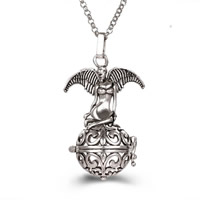 Pregnant Ball Locket Pendant Brass Angel plated hollow lead & cadmium free 20mm-30mm Approx 2-4mm Sold By PC