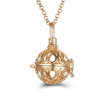 Pregnant Ball Locket Pendant Brass Round plated hollow lead & cadmium free 20mm-30mm Approx 2-4mm Sold By PC