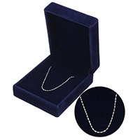 925 Sterling Silver Necklace Chain, with packing box & different length for choice, 1mm, Sold By Strand