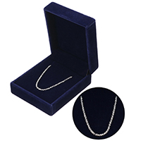 925 Sterling Silver Necklace Chain, with packing box & different length for choice & oval chain, 2x1.80x0.40mm, Sold By Strand