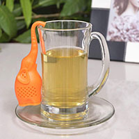 Tea Strainer Filter Diffuser, Silicone, Elephant, FDA approval, 120x60x40.5mm, Sold By PC