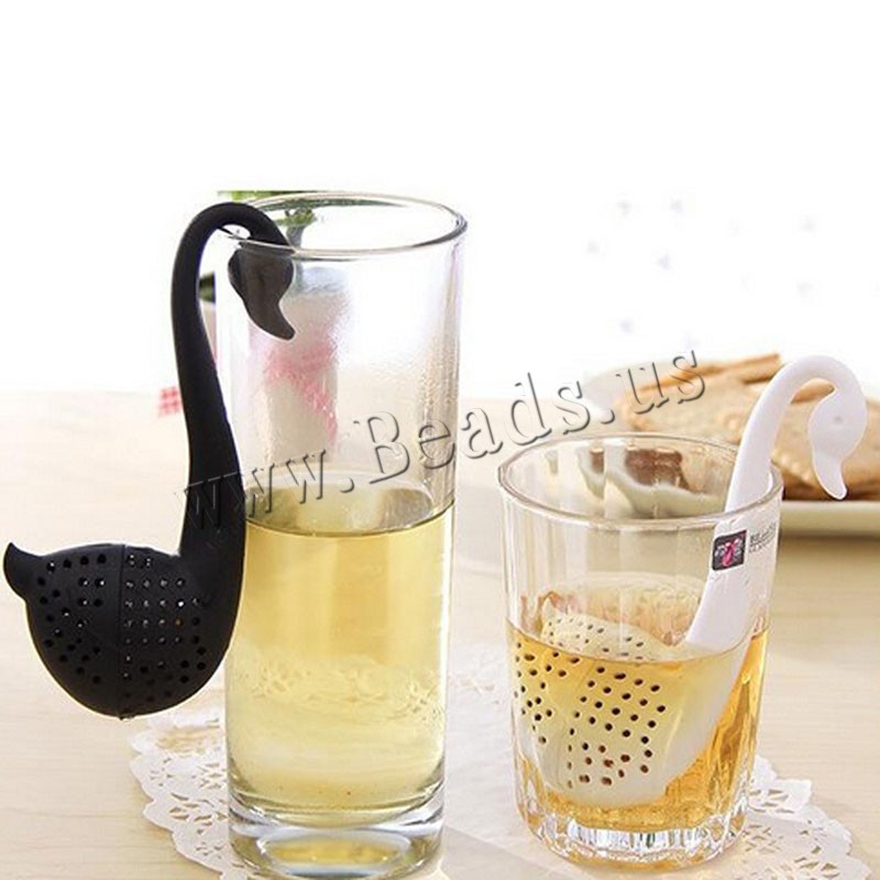 Tea Strainer Filter Diffuser, Silicone, Swan, FDA approval, 60x30x120mm, Sold By PC