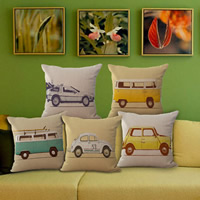 Cushion Cover, Cotton Fabric, Square, with number pattern & different designs for choice, 45x45cm, Sold By PC