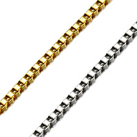 Stainless Steel Chain Necklace, plated, Unisex & box chain, more colors for choice, Sold Per Approx 23.6 Inch Strand