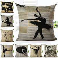 Cushion Cover, Cotton Fabric,  Square, printing, Girl & different designs for choice, 450x450mm, Sold By PC