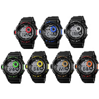 SKmei®  Unisex Jewelry Watch, Plastic, with paper box & Silicone & Stainless Steel, adjustable & LED & waterproof & luminated, more colors for choice, 53x55x17mm, Length:Approx 10.2 Inch, Sold By PC