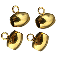Edelstahl Kaution Perlen, goldfarben plattiert, 7x9x7mm, Bohrung:ca. 2mm, 3mm, 200PCs/Menge, verkauft von Menge