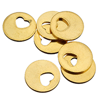 Jóias Pingentes de aço inoxidável, cromado de cor dourada, 13x1mm, Buraco:Aprox 6x4mm, 200PCs/Lot, vendido por Lot