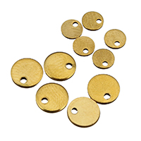 Stainless Steel Pendants, Flat Round, gold color plated, different size for choice, 200PCs/Lot, Sold By Lot