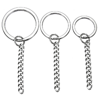 Stainless Steel Key Clasp Setting, different size for choice, original color, 100PCs/Lot, Sold By Lot