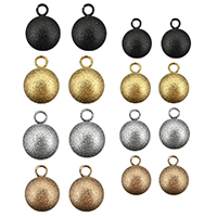 Stainless Steel Pendants, Round, plated, more colors for choice, 6x9x6mm, Hole:Approx 2mm, 200PCs/Lot, Sold By Lot